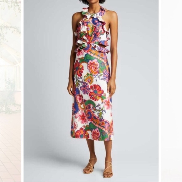Zimmermann Dresses & Skirts - Zimmermann Lovestruck Tie Back Midi Dress